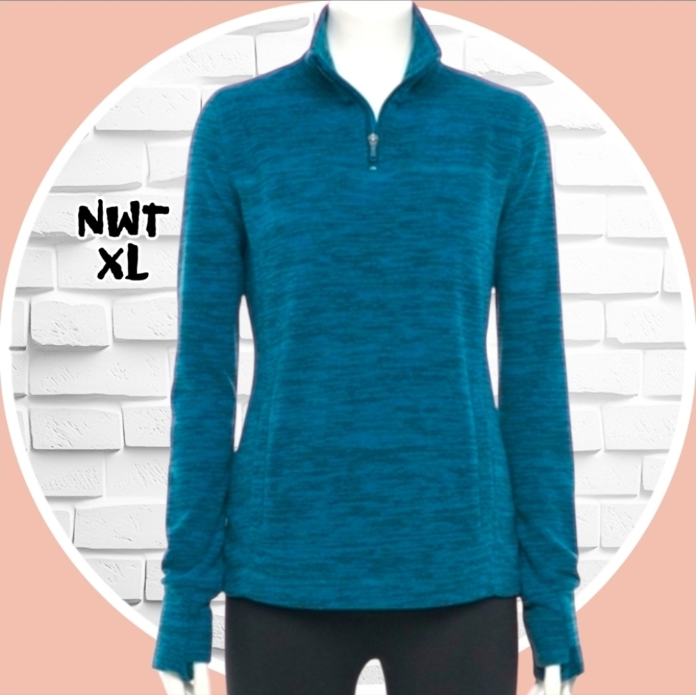 NWT XL Quarter Zip Micro Fleece Pullover Jacket